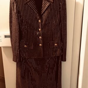 St. John chocolate brown 2pc suit